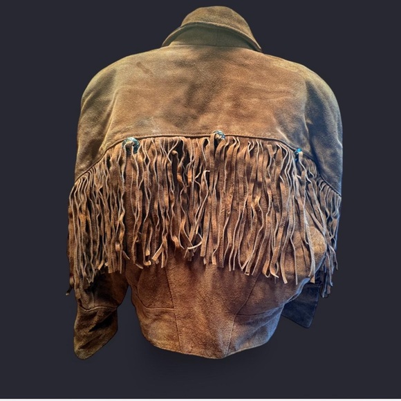 Vintage Yearbook 1991  suede fringe jacket - Picture 4 of 16